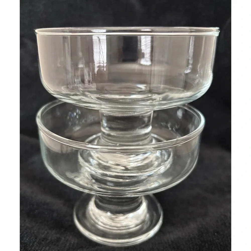 6 Pack Crystal Glass Dessert Bowls, 6.5 oz Ice Cream, Fruit, Pudding, VINTAGE